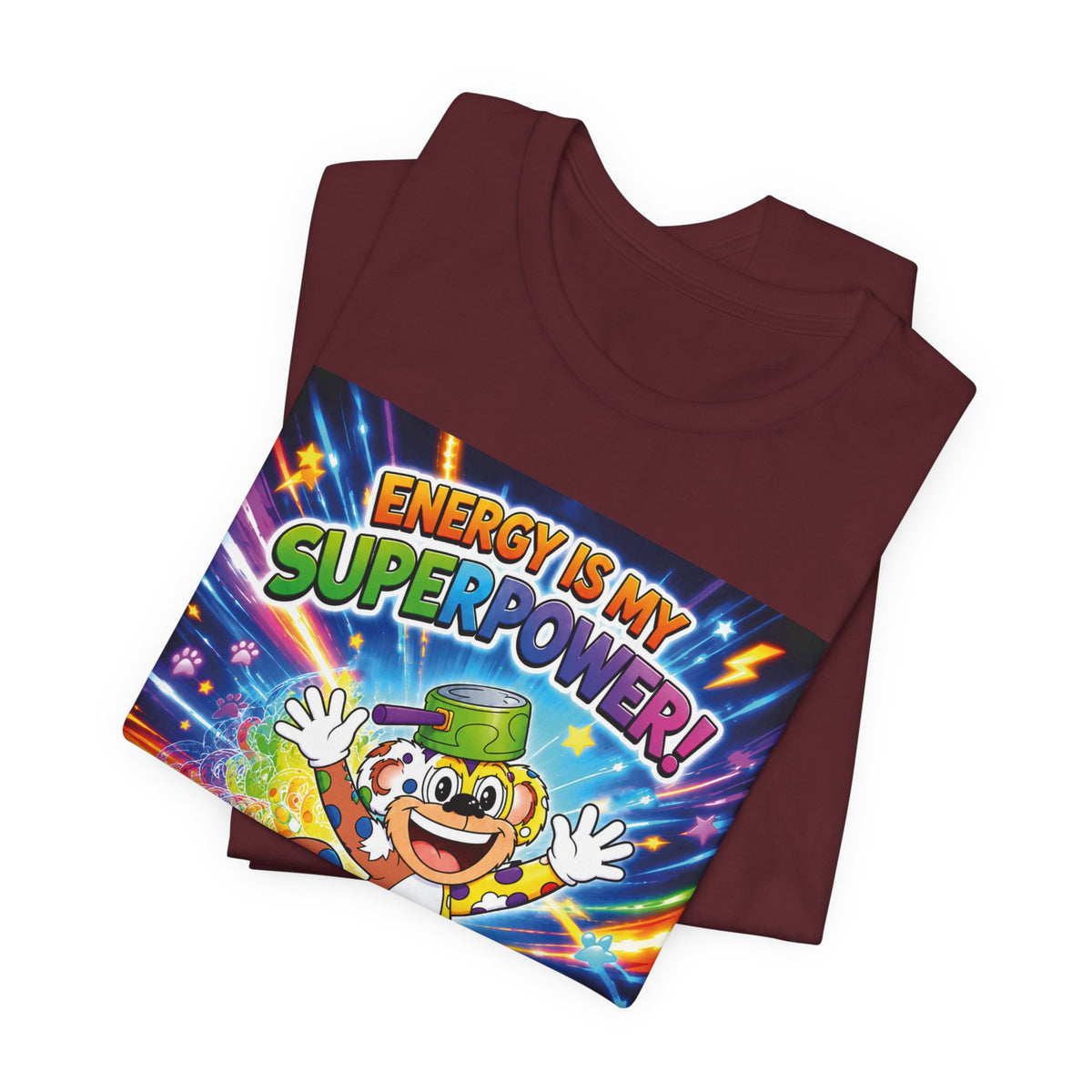 Potz™ Unisex Jersey Short Sleeve Tee – "Energy is My Superpower!" Graphic Tee | Smile Universe Collection