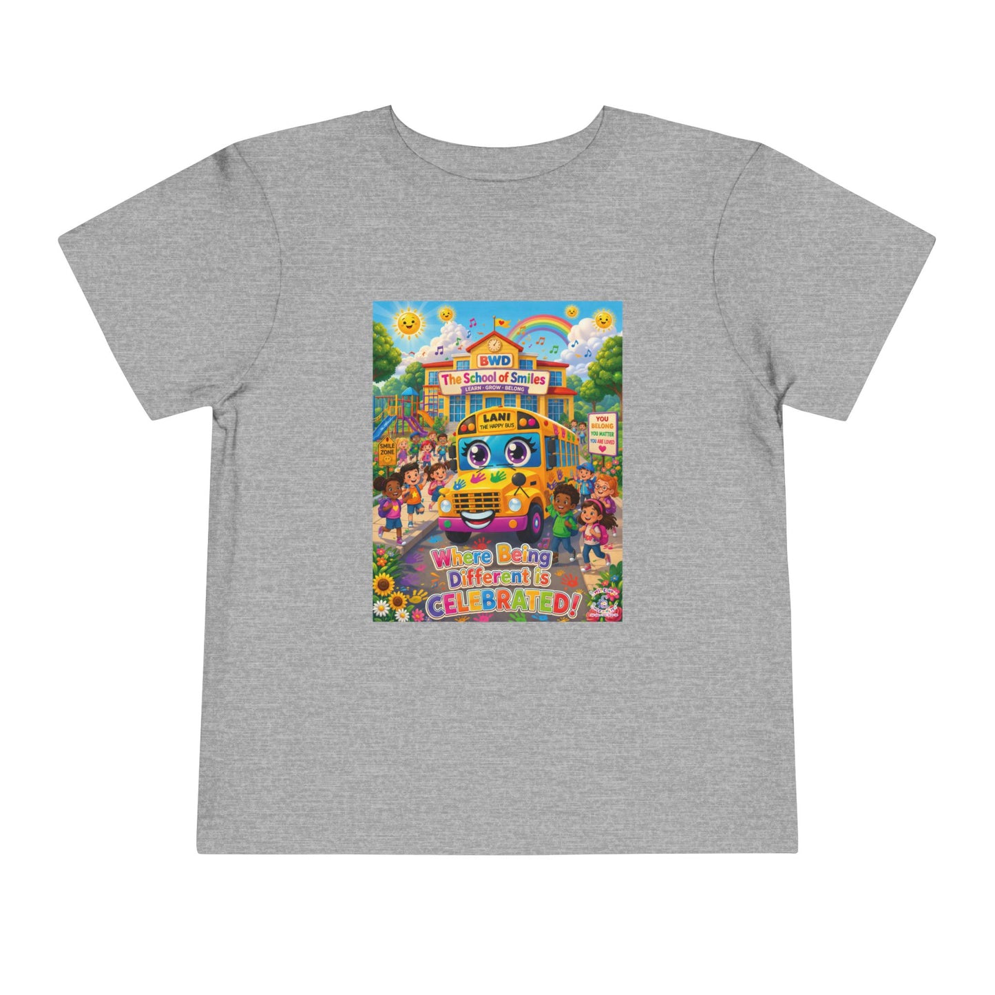 Lani™ Toddler Short Sleeve Tee – "Where Being Different is CELEBRATED!" Graphic Shirt