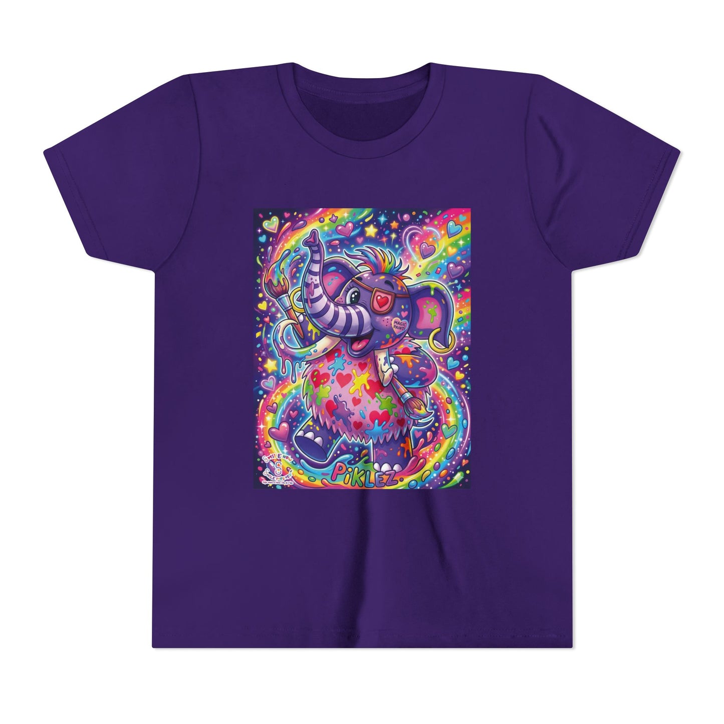 Piklez™ Youth Short Sleeve Tee – "Magic Paint!" Graphic Shirt | Smile Universe Collection