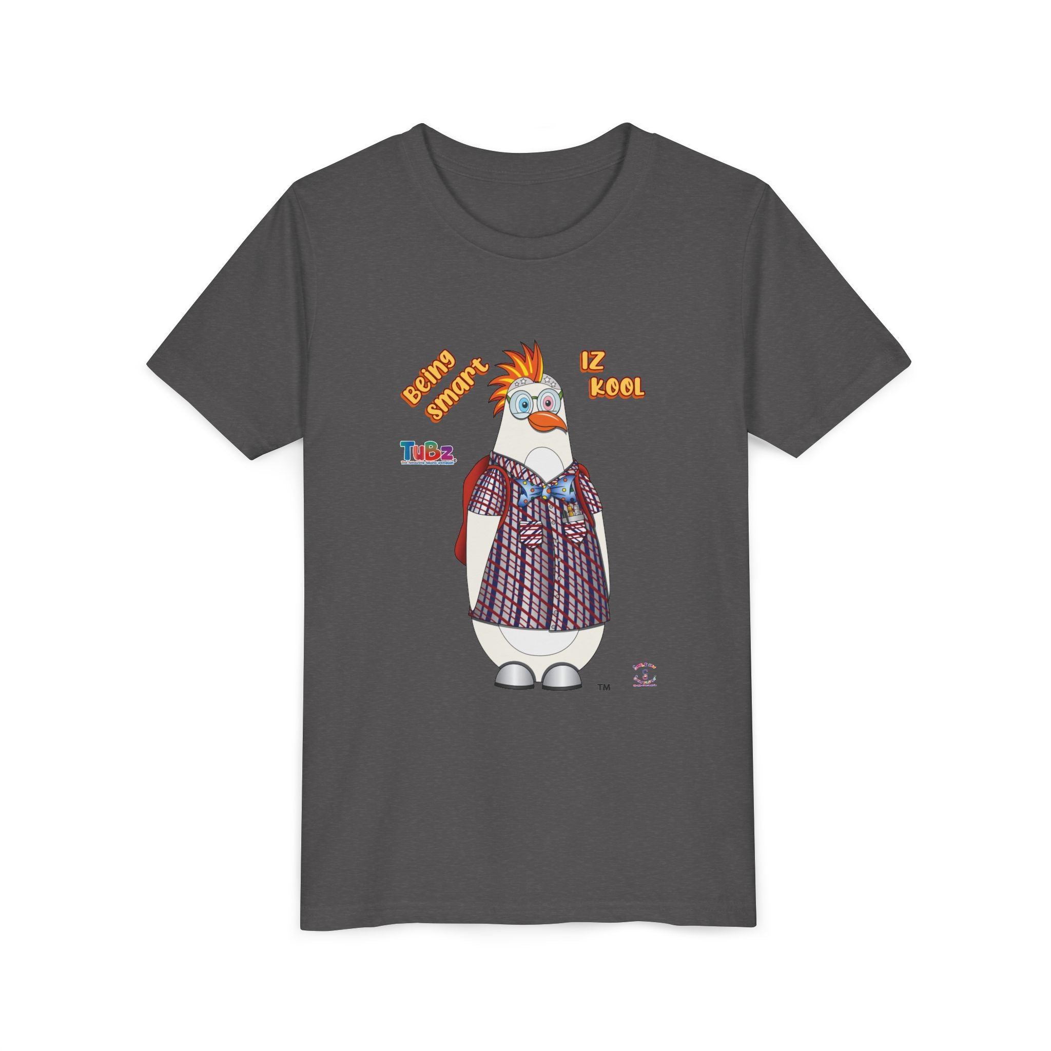 TuBz™ "Being Smart Iz Kool" Youth Graphic T-Shirt - Educational Kids Tee | TuBz4Kidz