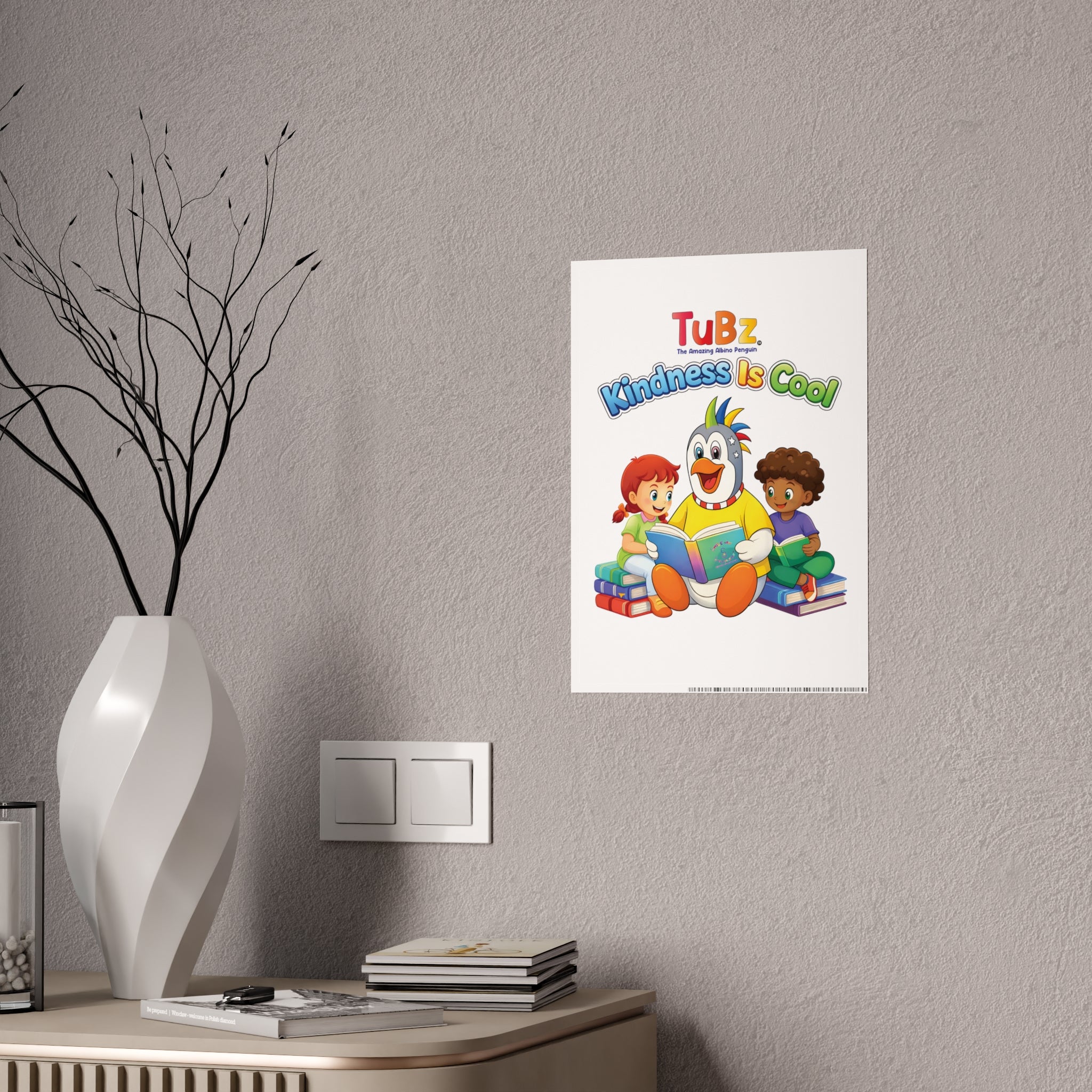 TuBz™ "Kindness Is Cool" Kids Poster - Classroom & Bedroom Wall Art | Smile Universe
