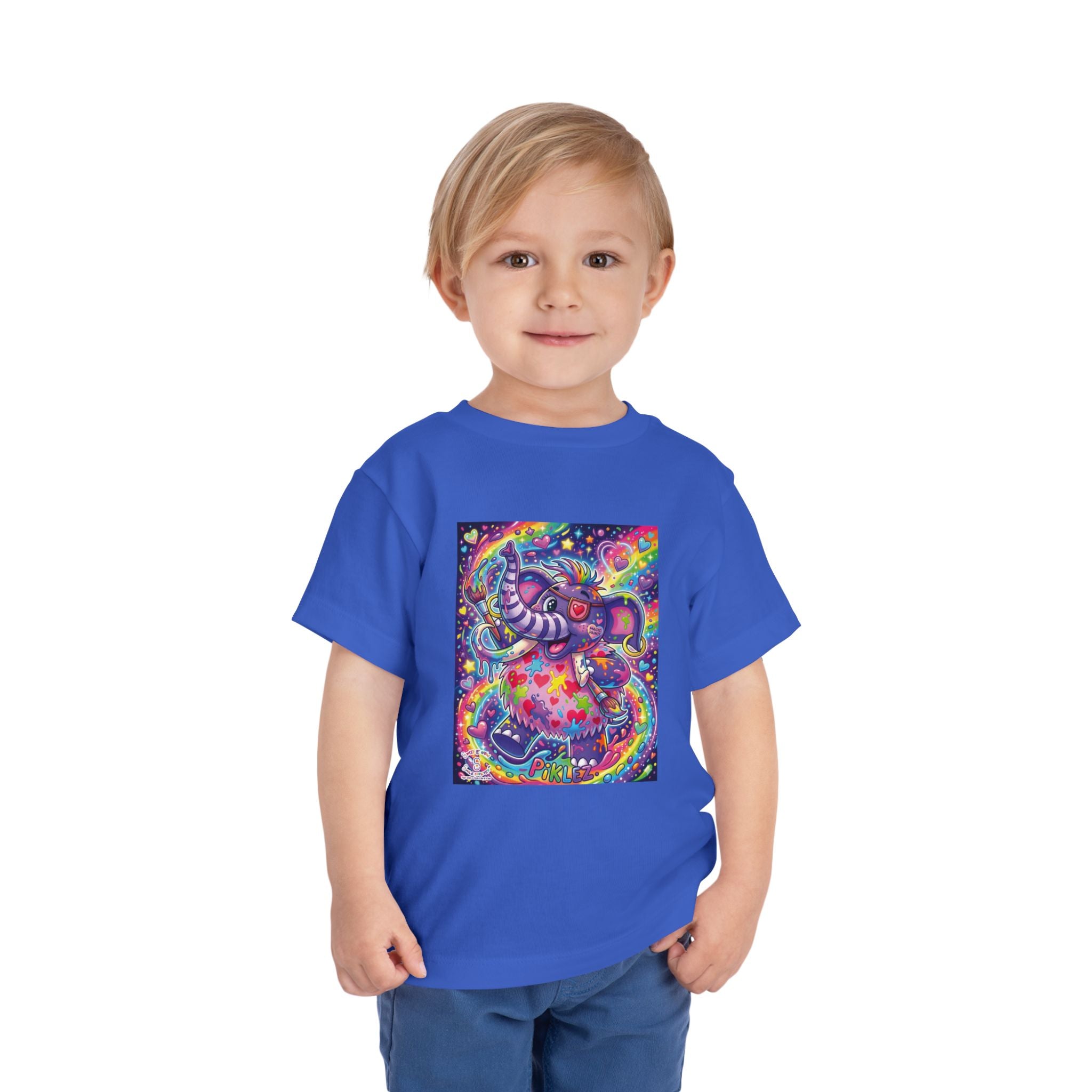 Piklez™ Toddler Short Sleeve Tee – "Magic Paint!" Graphic Shirt | Smile Universe Collection