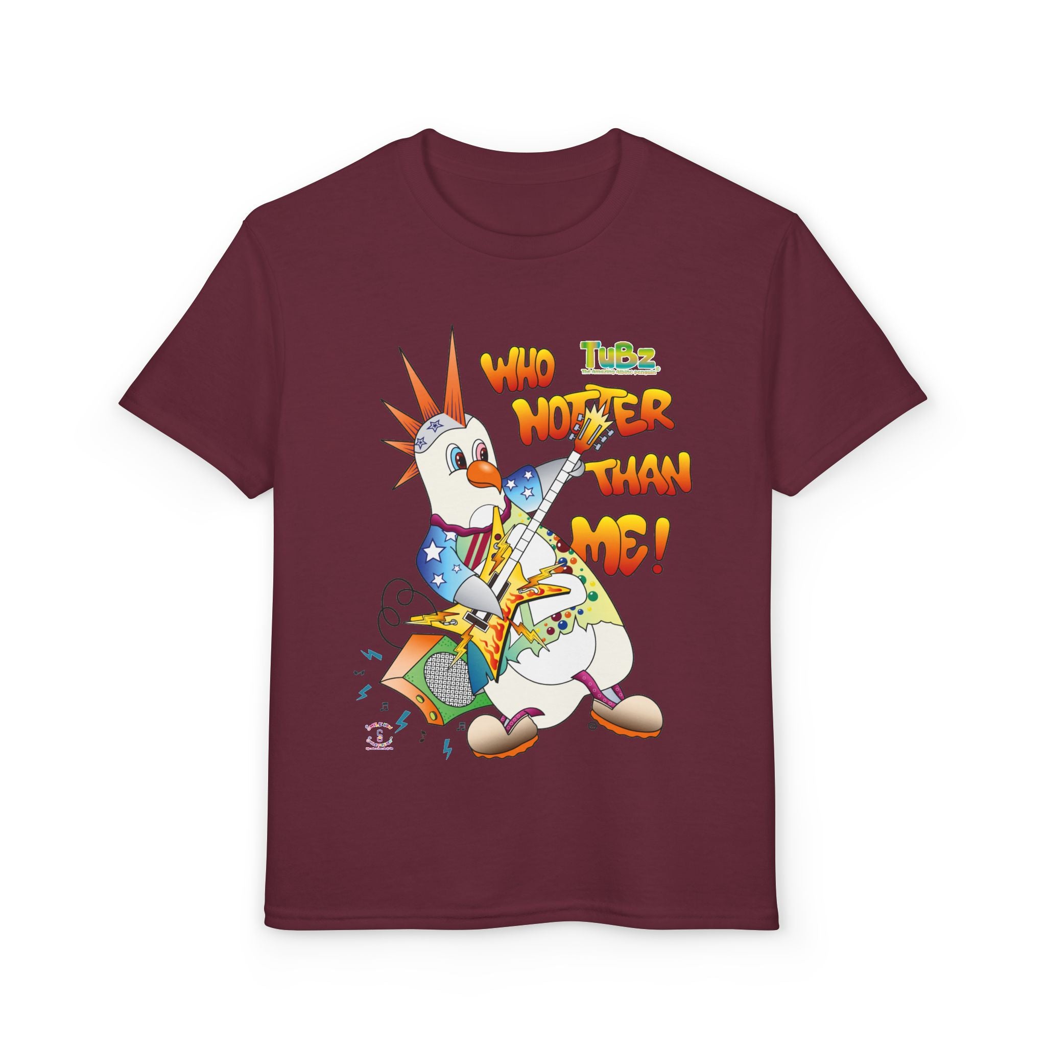 TuBz™ Rockstar Kids T-Shirt - "Who Hotter Than Me!" Graphic Tee | Smile Universe TuBz4Kidz Collection