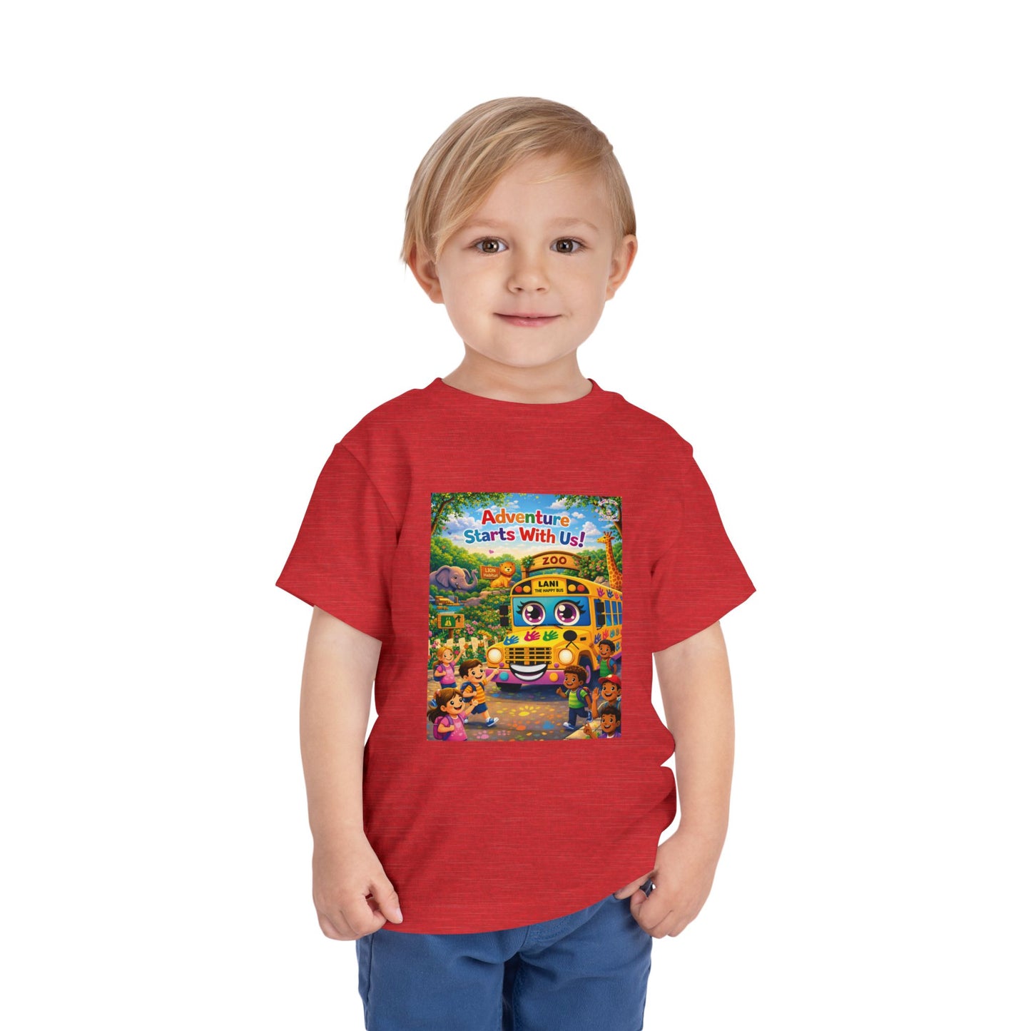 Lani™ Toddler Short Sleeve Tee – "Adventure Starts With Us!" Graphic