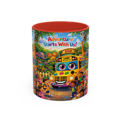Lani™ Accent Coffee Mug (11oz & 15oz) – "Adventure Starts With Us!" Graphic