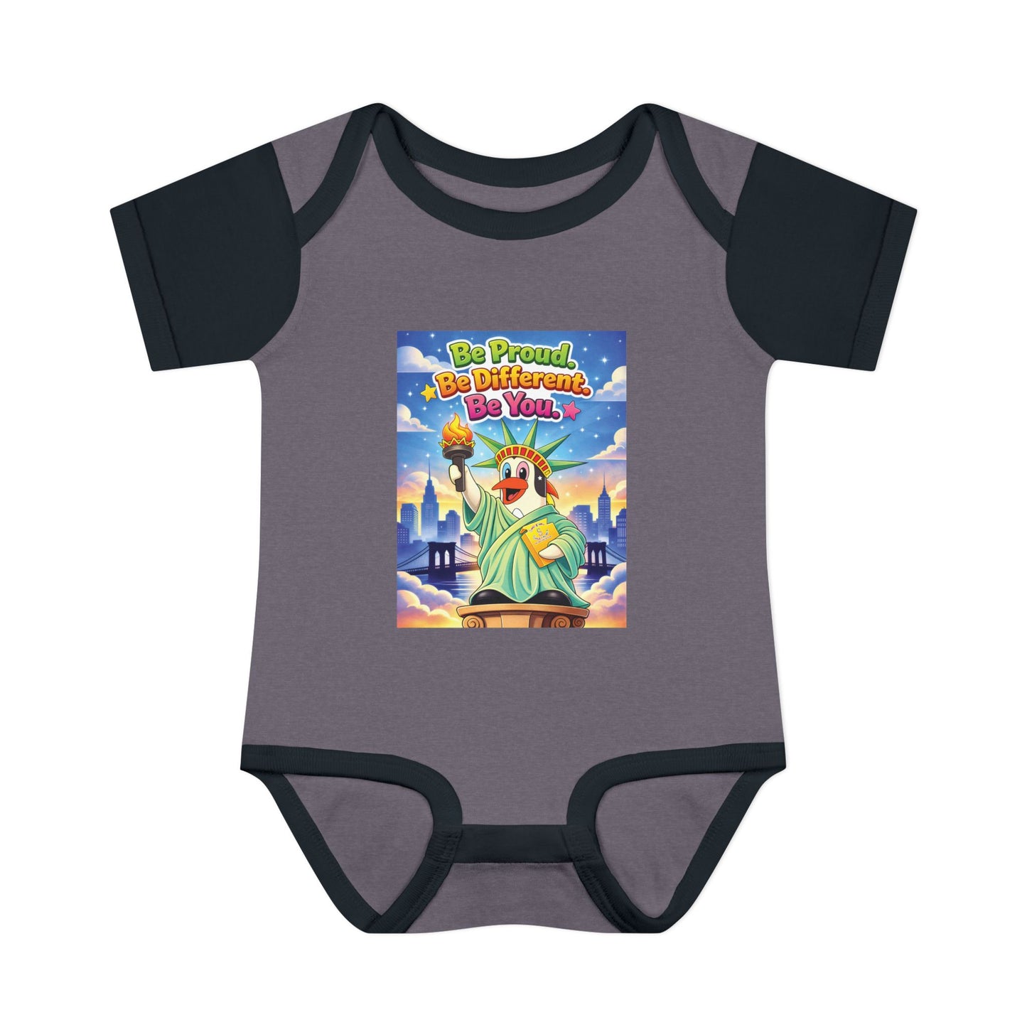 TuBz™ "Be Proud. Be Different. Be You." Infant Bodysuit - Inspirational Baby Onesie