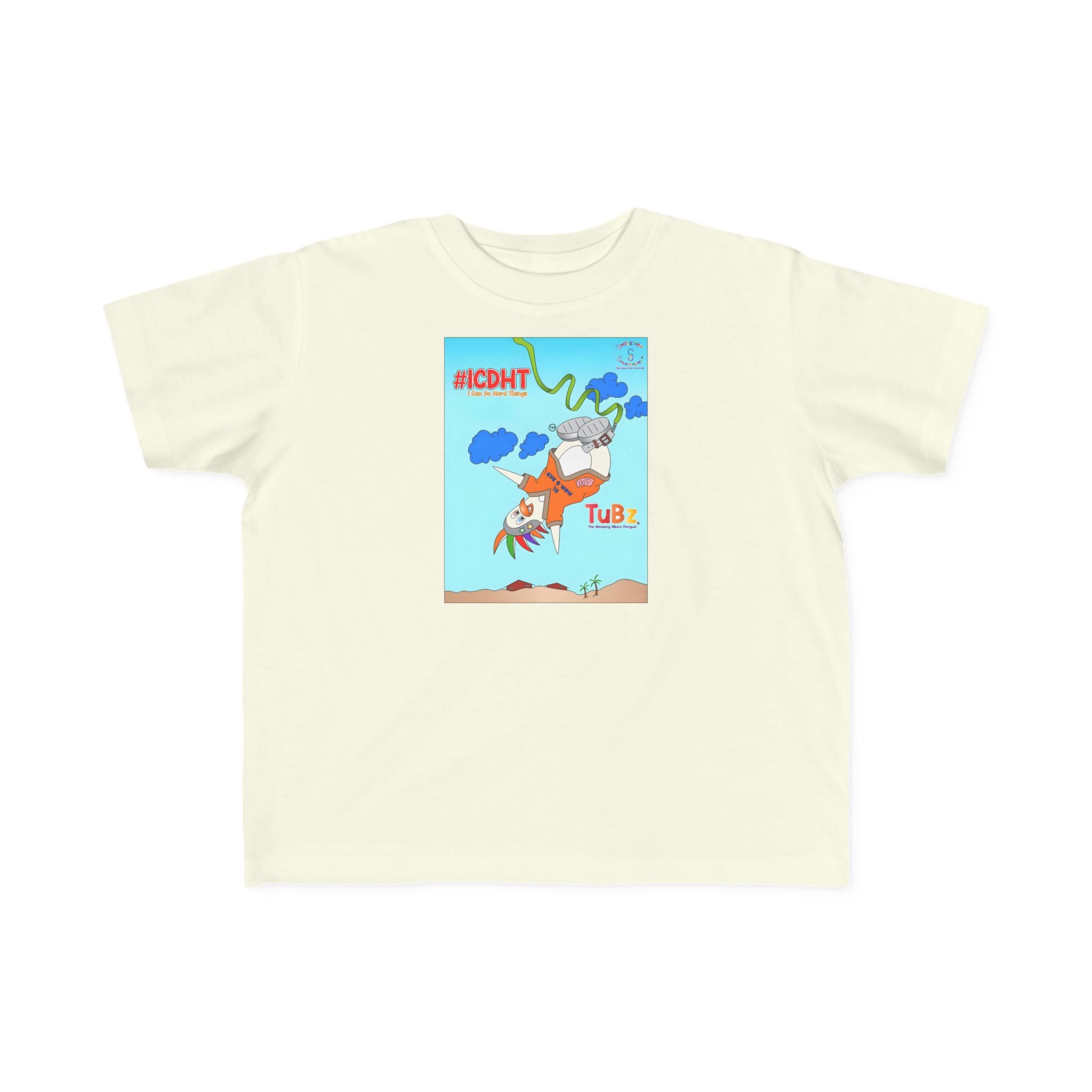 TuBz™ "I Can Do Hard Things" Toddler T-Shirt | Toddler's Fine Jersey Tee  - Positive Kids Graphic Tee