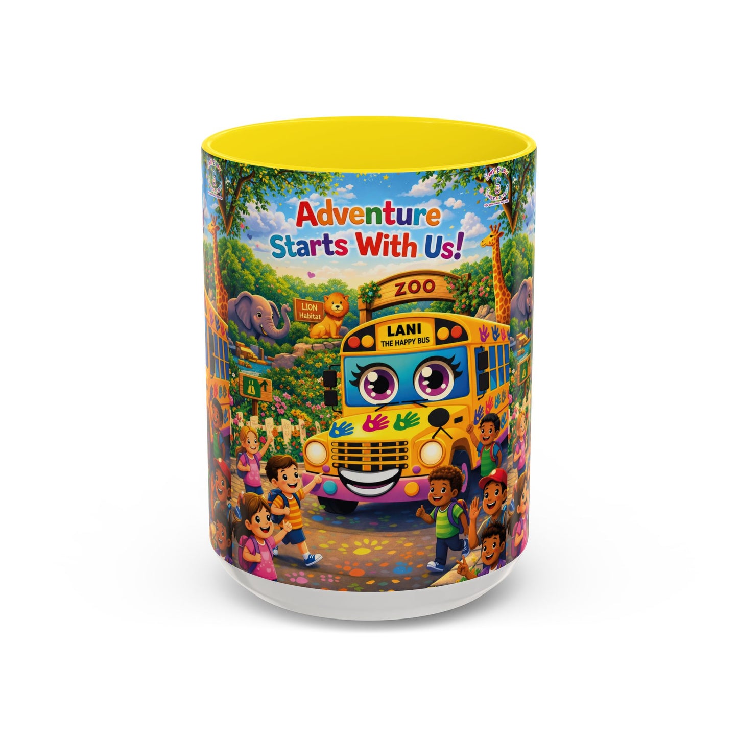 Lani™ Accent Coffee Mug (11oz & 15oz) – "Adventure Starts With Us!" Graphic