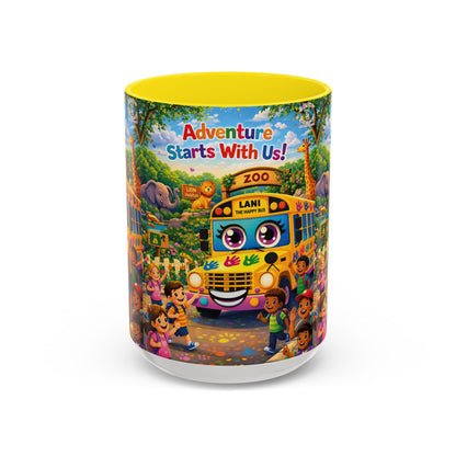 Lani™ Accent Coffee Mug (11oz & 15oz) – "Adventure Starts With Us!" Graphic