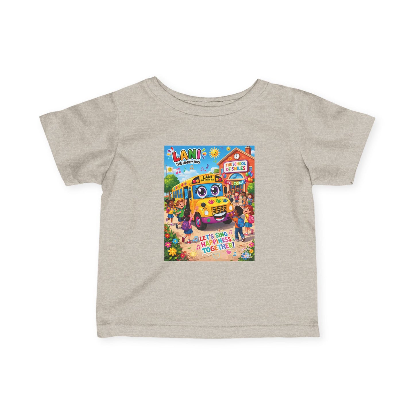 Lani™ Infant Fine Jersey Tee – "Let's Sing Happiness Together!" Graphic
