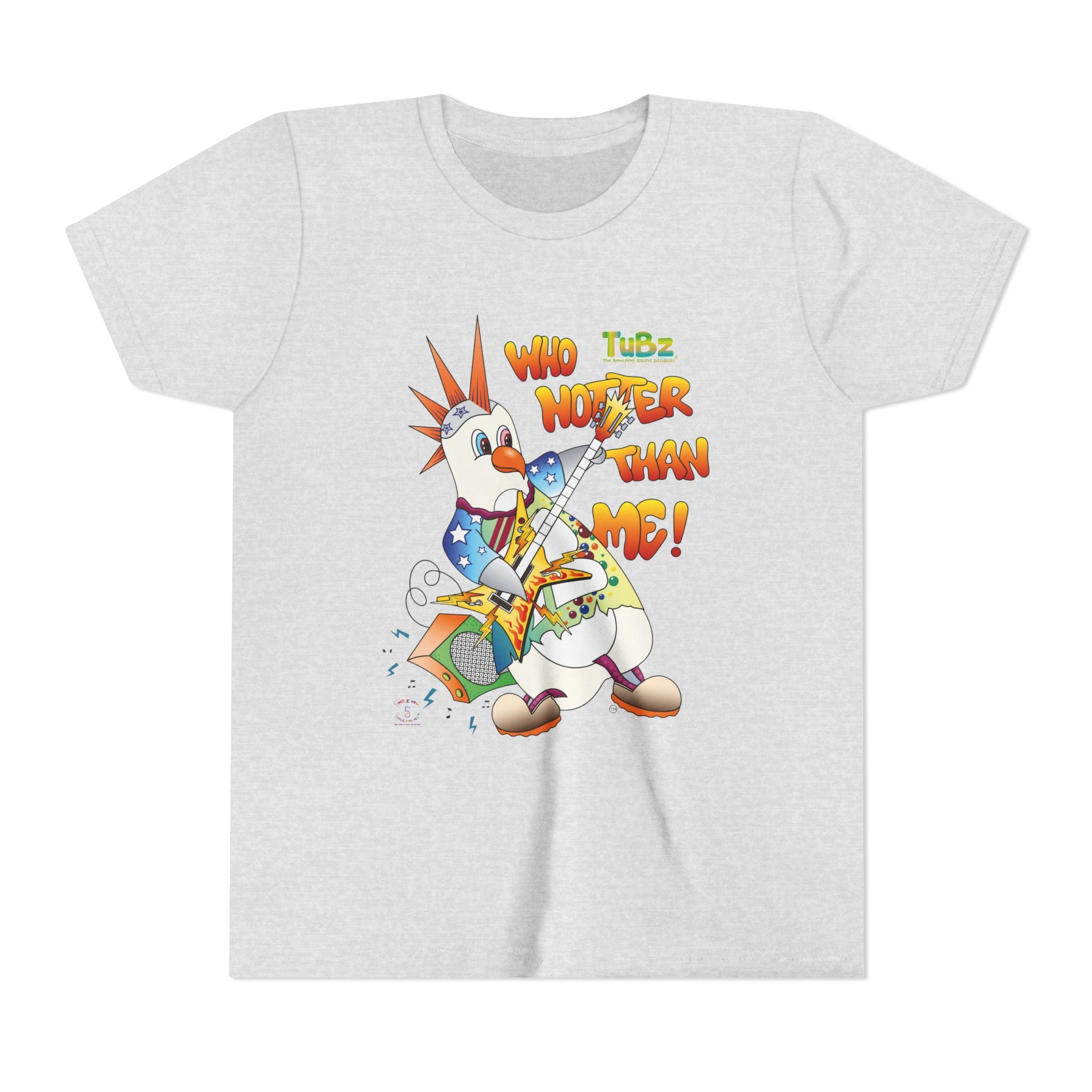 TuBz™ Rockstar Kids T-Shirt - "Who Hotter Than Me!" Graphic Tee | Smile Universe TuBz4Kidz Collection