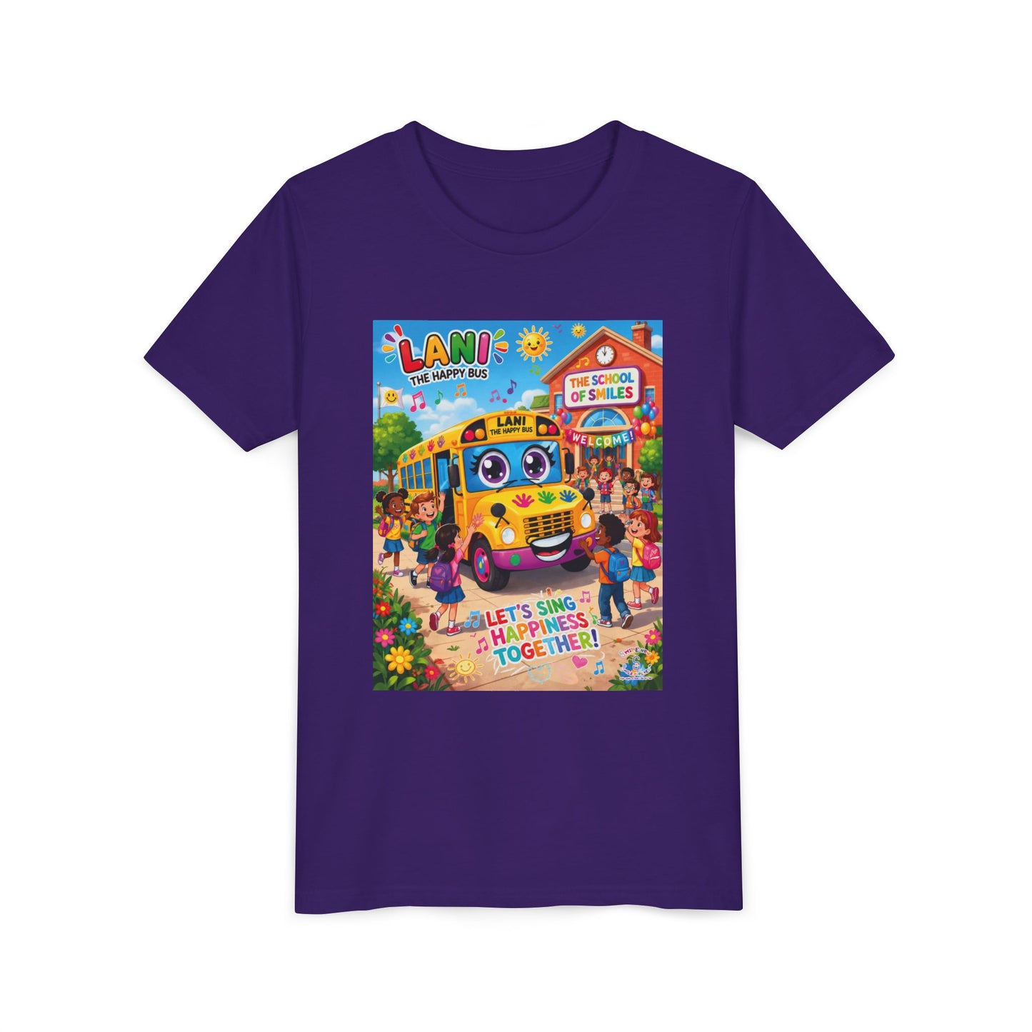 Lani™ Youth Short Sleeve Tee – "Let's Sing Happiness Together!" Graphic