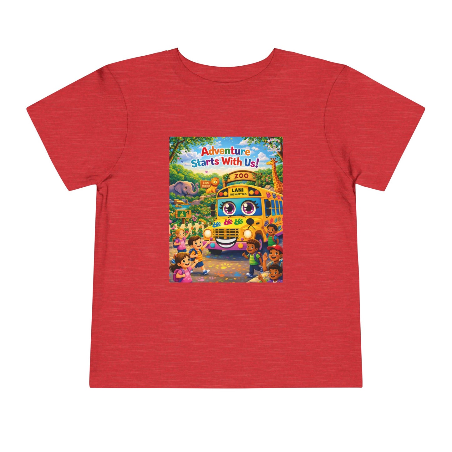 Lani™ Toddler Short Sleeve Tee – "Adventure Starts With Us!" Graphic