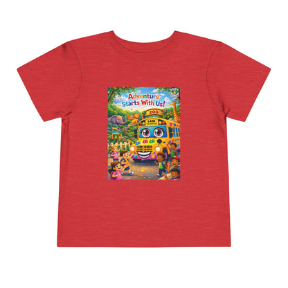 Lani™ Toddler Short Sleeve Tee – "Adventure Starts With Us!" Graphic