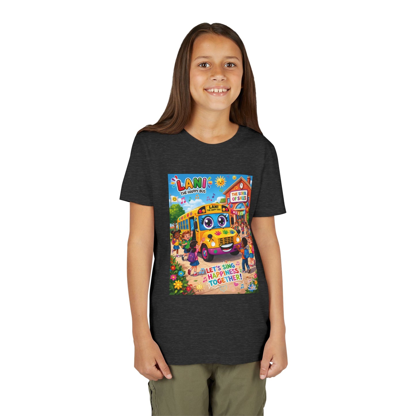 Lani™ Youth Short Sleeve Tee – "Let's Sing Happiness Together!" Graphic