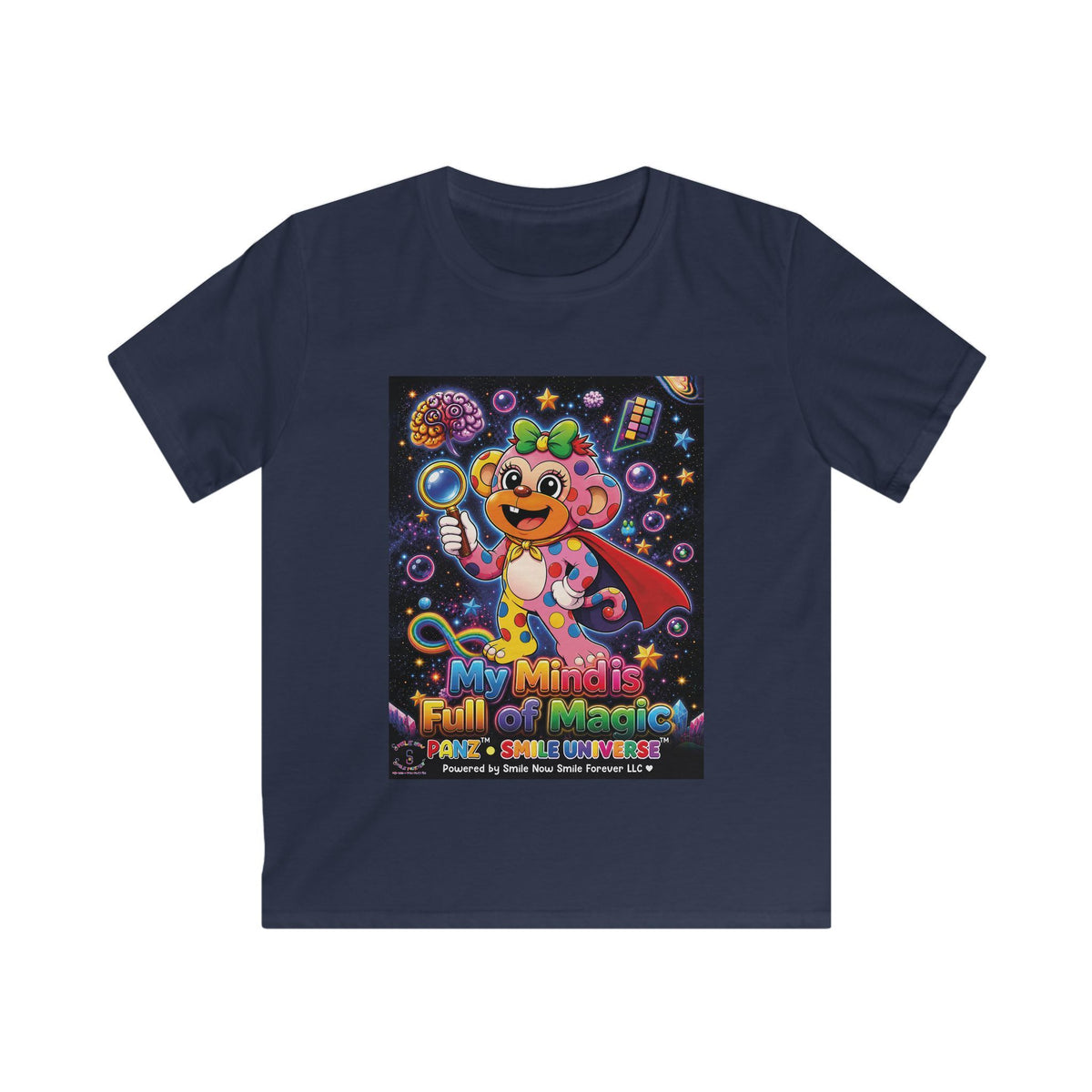 Panz™ Kids Softstyle Tee – "My Mind is Full of Magic" Graphic | Smile Universe Collection