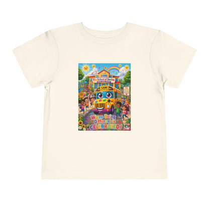 Lani™ Toddler Short Sleeve Tee – "Where Being Different is CELEBRATED!" Graphic Shirt