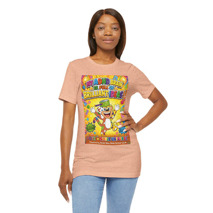 Potz™ Unisex Jersey Short Sleeve Tee – "My ADHD Brain is Full of Brilliant Ideas!" Graphic Tee | Smile Universe Collection