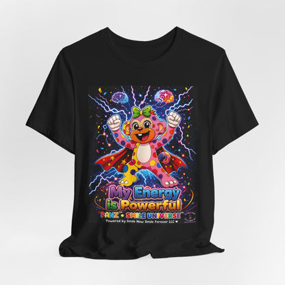 Panz™ Unisex Jersey Short Sleeve Tee For Adult– "My Energy is Powerful" Graphic Tee | Smile Universe Collection