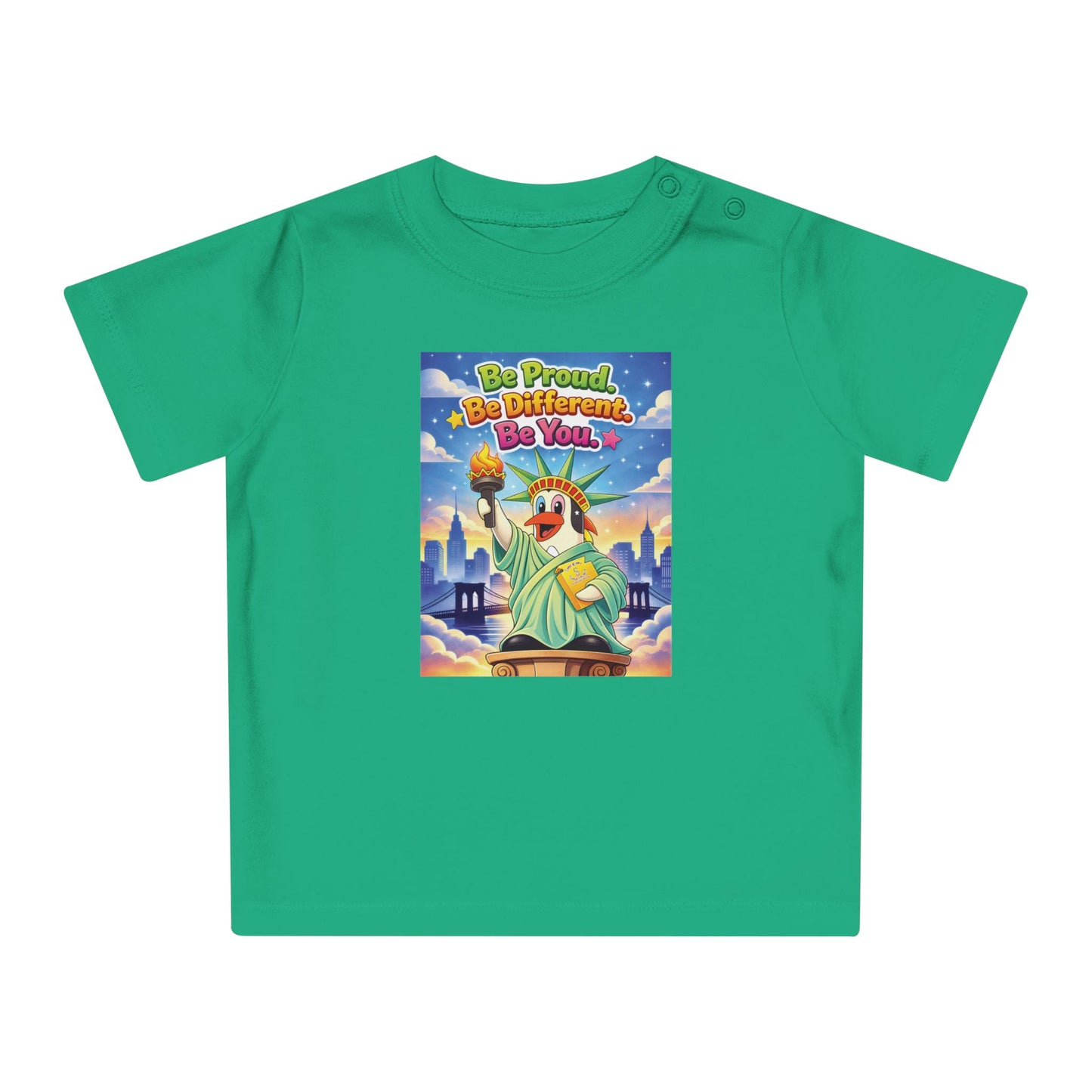 TuBz™ "Be Proud. Be Different. Be You." Baby T- Shirt - Cute Inspirational Infant Tee