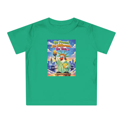 TuBz™ "Be Proud. Be Different. Be You." Baby T- Shirt - Cute Inspirational Infant Tee