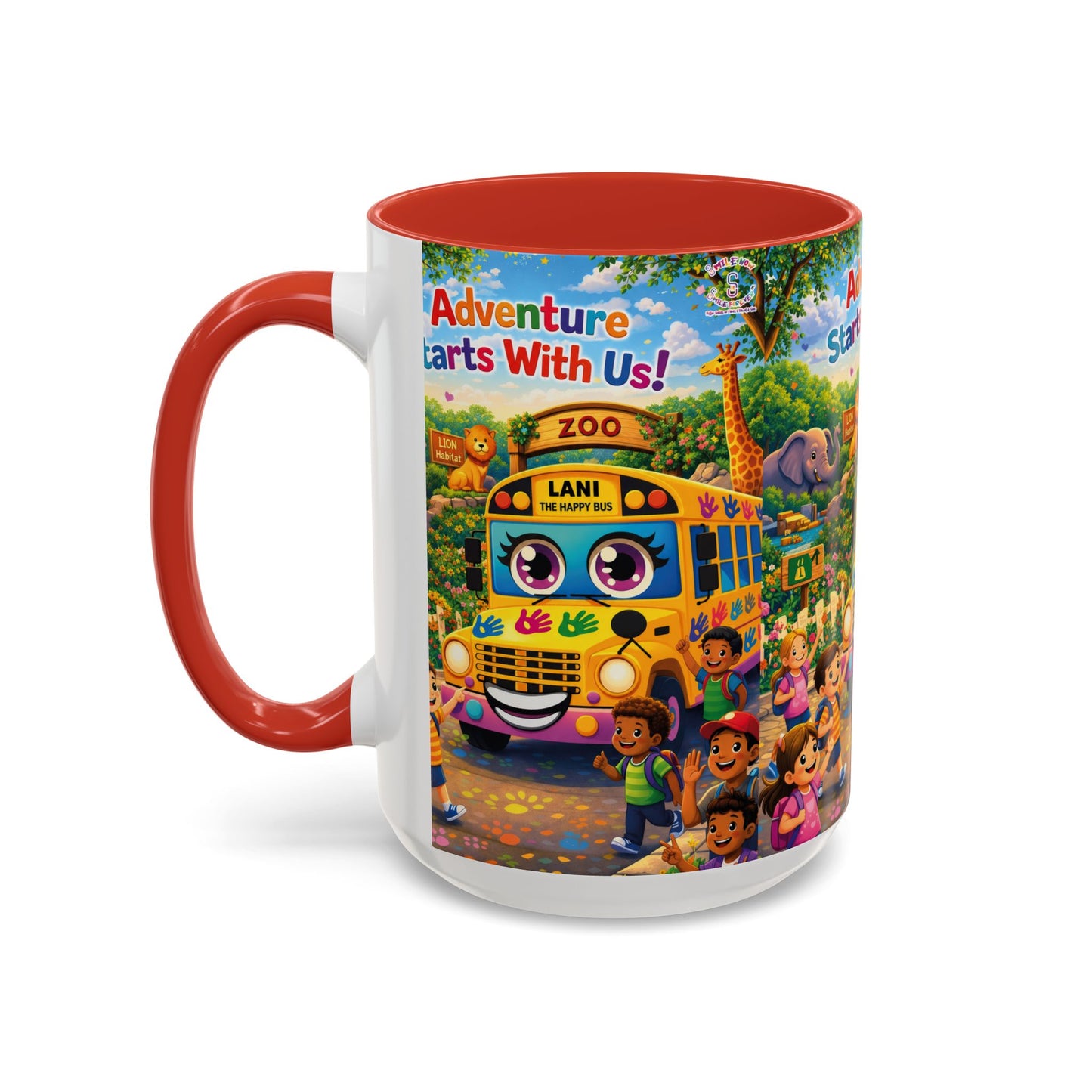 Lani™ Accent Coffee Mug (11oz & 15oz) – "Adventure Starts With Us!" Graphic