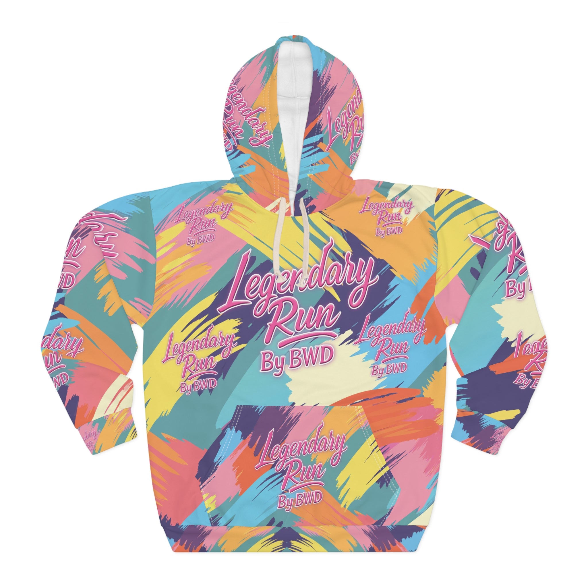 Legendary Run All-Over Print Hoodie — Pullover
