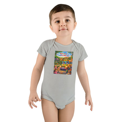 Lani™ Baby Short Sleeve Onesie® – "Adventure Starts With Us!" Graphic