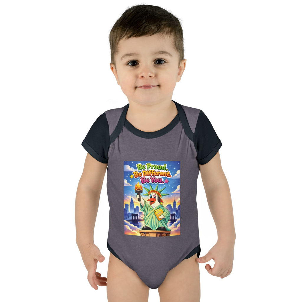 TuBz™ "Be Proud. Be Different. Be You." Infant Bodysuit - Inspirational Baby Onesie