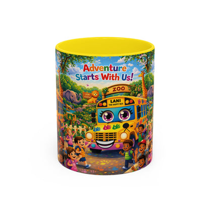 Lani™ Accent Coffee Mug (11oz & 15oz) – "Adventure Starts With Us!" Graphic