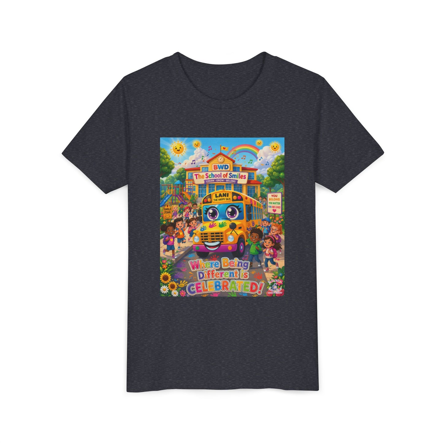 Lani™ Youth Short Sleeve Tee – "Where Being Different is CELEBRATED!" Graphic Shirt
