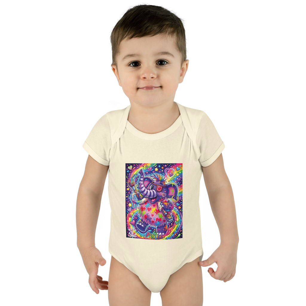 Piklez™ Infant Baby Rib Bodysuit – "Magic Paint!" Graphic | Smile Universe Collection