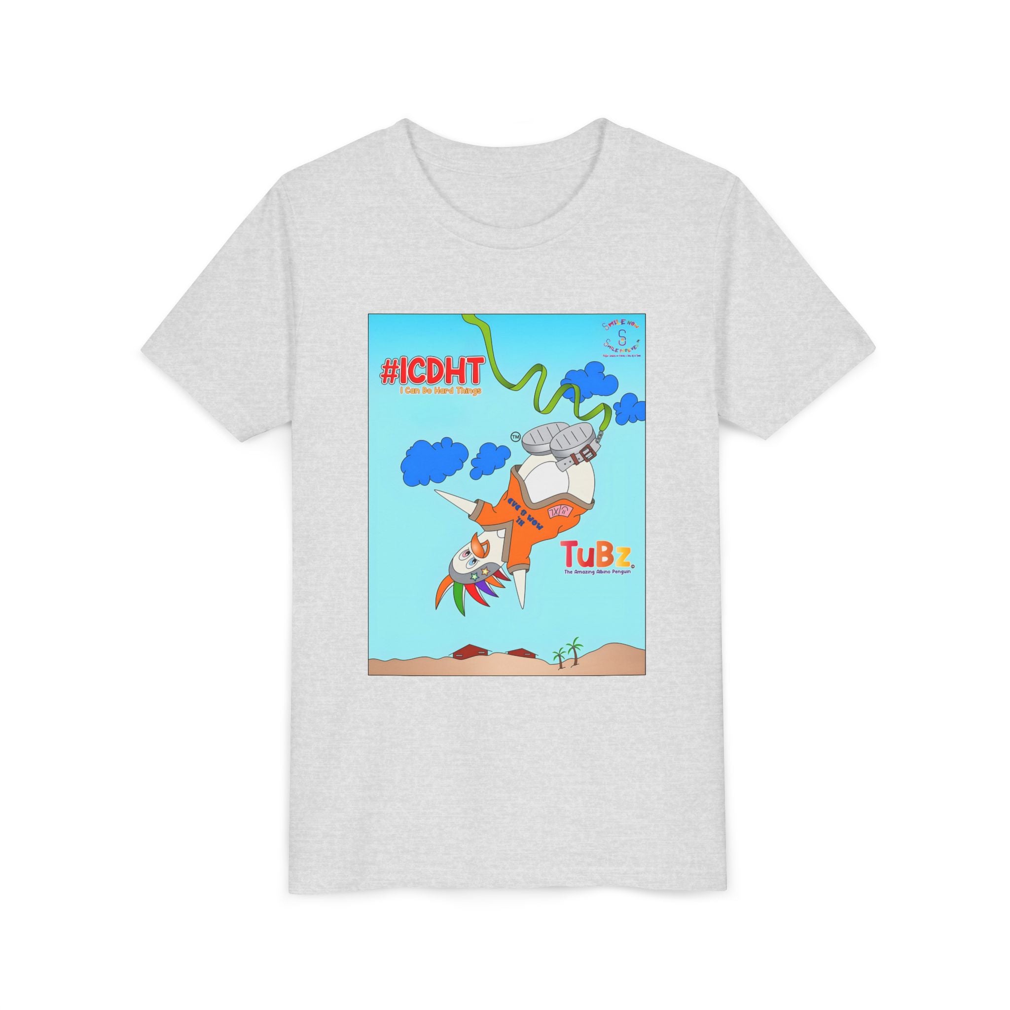 TuBz™ "I Can Do Hard Things" Youth T-Shirt - Motivational Kids Graphic Tee