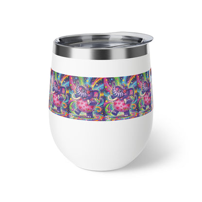 Piklez™ 12oz Copper Vacuum Insulated Cup – "Born to Celebrate!" Graphic | Smile Universe Collection