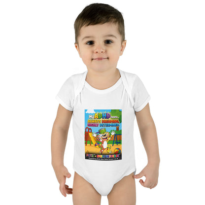 Potz™ Infant Baby Rib Bodysuit – "My ADHD Means Always Dreaming, Highly Determined" Graphic Onesie | Smile Universe Collection