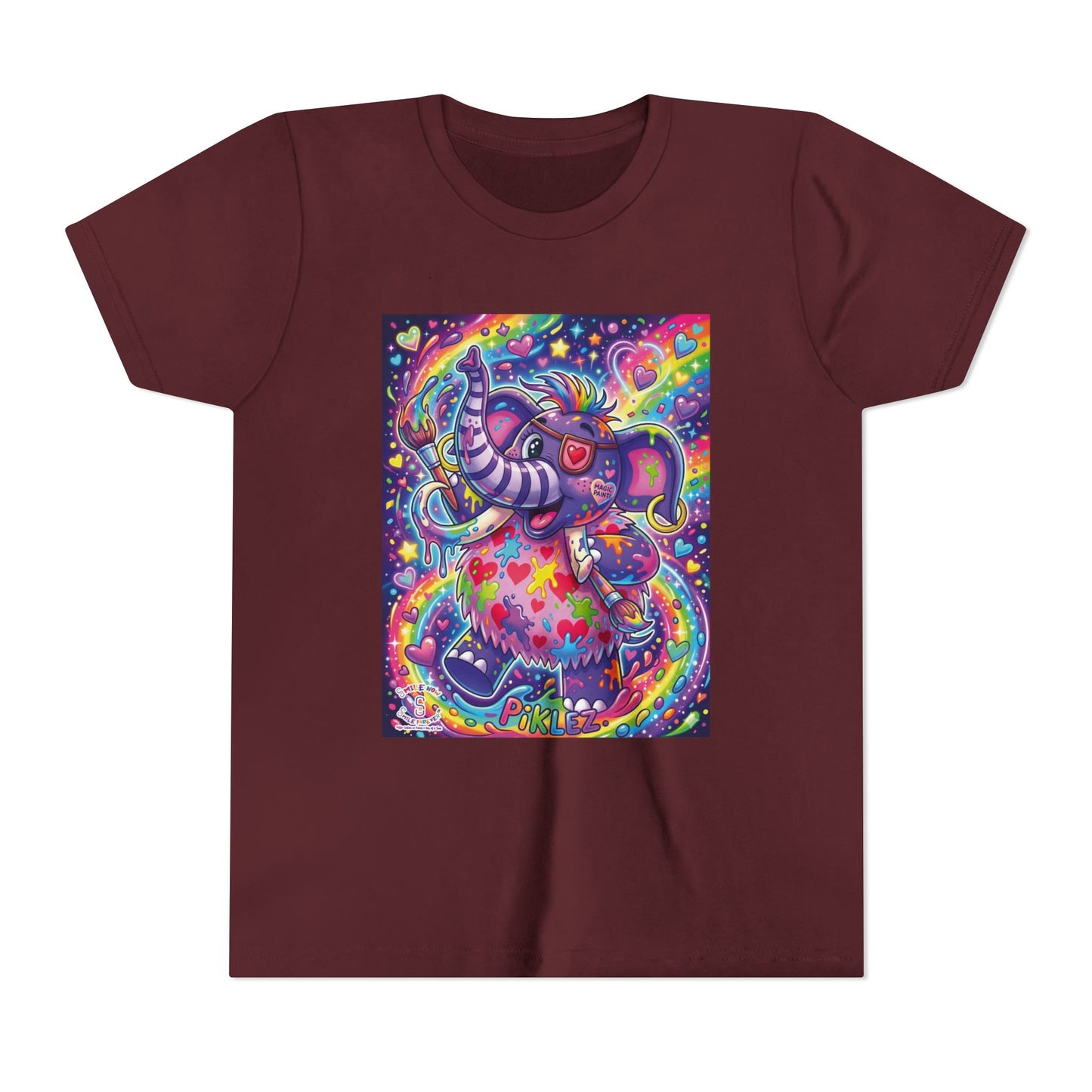 Piklez™ Youth Short Sleeve Tee – "Magic Paint!" Graphic Shirt | Smile Universe Collection