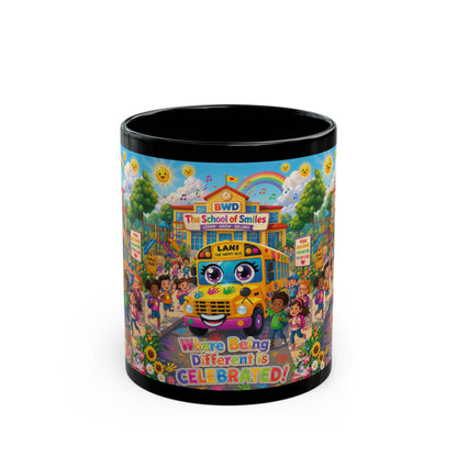 Lani™ Black Mug (11oz & 15oz) – "Where Being Different is CELEBRATED!" Graphic