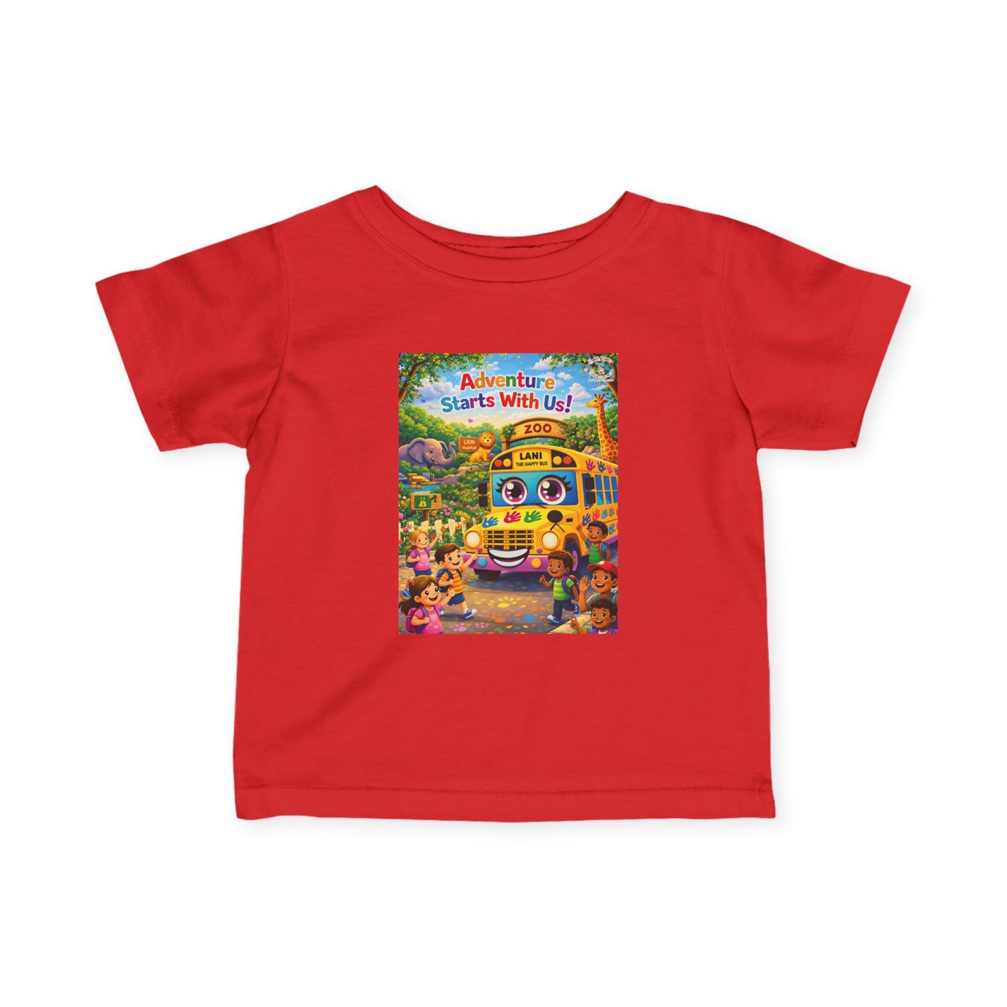 Lani™ Infant Fine Jersey Tee – "Adventure Starts With Us!" Graphic