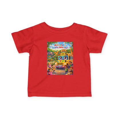 Lani™ Infant Fine Jersey Tee – "Adventure Starts With Us!" Graphic