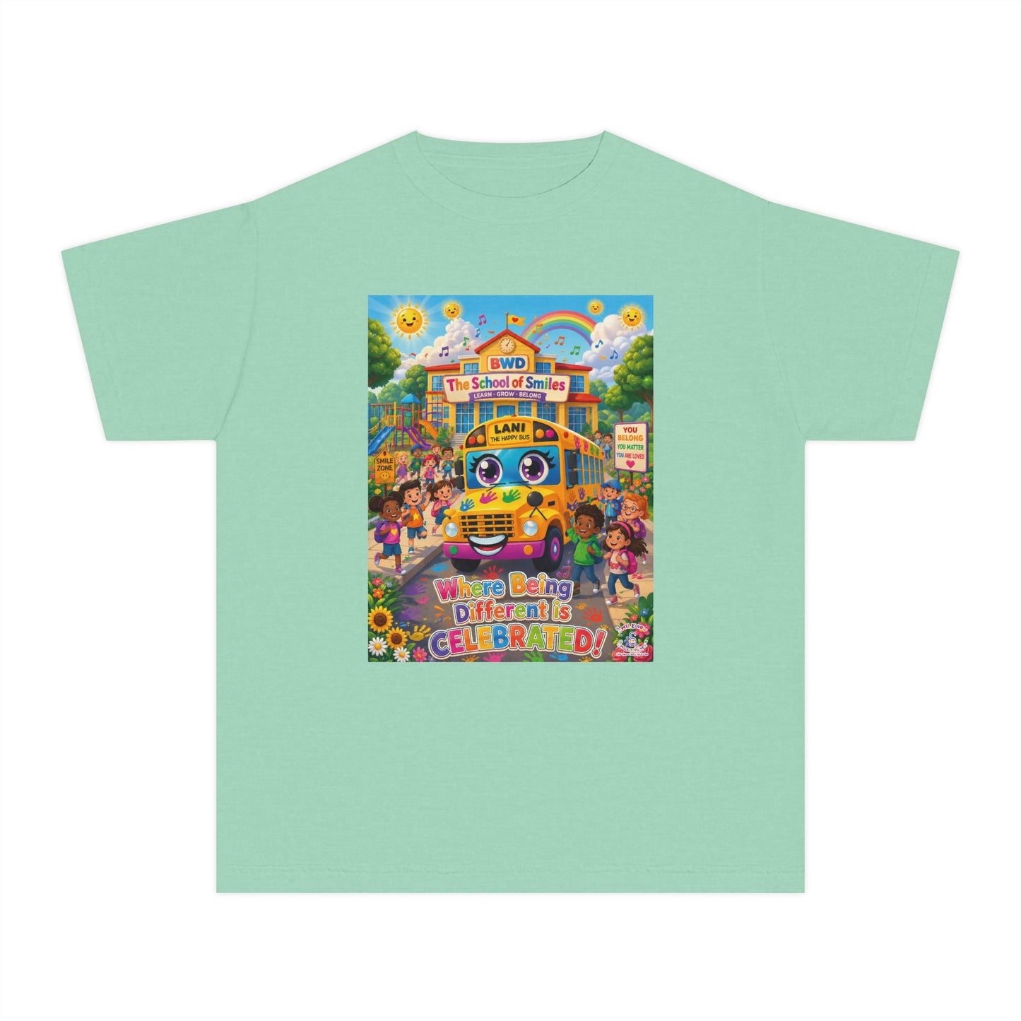 Lani™ Youth Midweight Tee – "Where Being Different is CELEBRATED!" Graphic Shirt