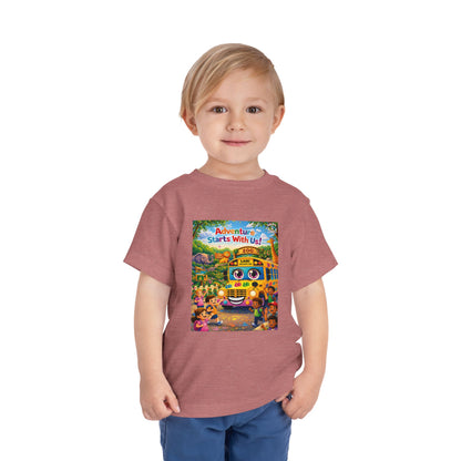 Lani™ Toddler Short Sleeve Tee – "Adventure Starts With Us!" Graphic