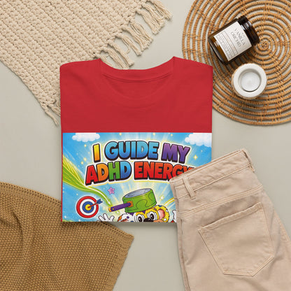 Potz™ Unisex Heavy Cotton™ Tee – "I Guide My ADHD Energy!" Graphic Tee | Smile Universe Collection