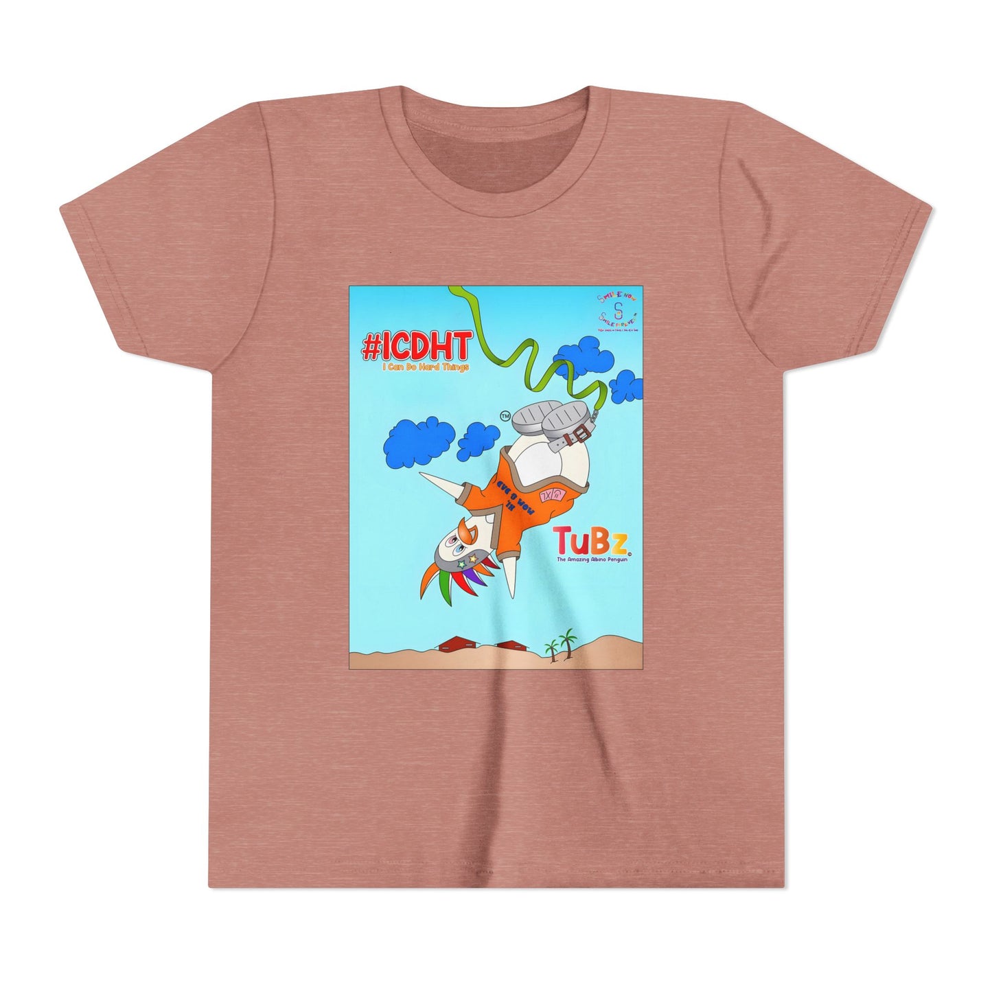 TuBz™ "I Can Do Hard Things" Youth T-Shirt - Motivational Kids Graphic Tee
