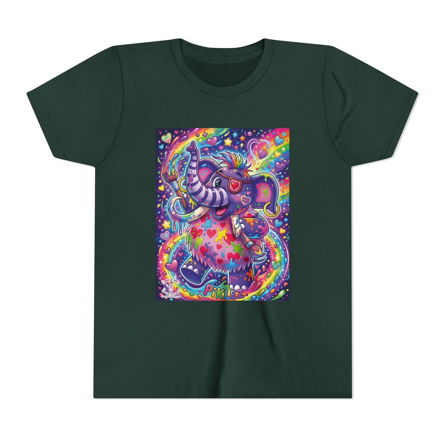 Piklez™ Youth Short Sleeve Tee – "Magic Paint!" Graphic Shirt | Smile Universe Collection