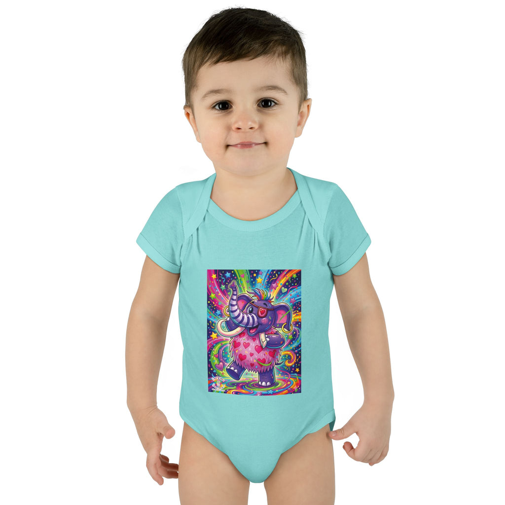 Piklez™ Infant Baby Rib Bodysuit – "Born to Celebrate!" Graphic | Smile Universe Collection