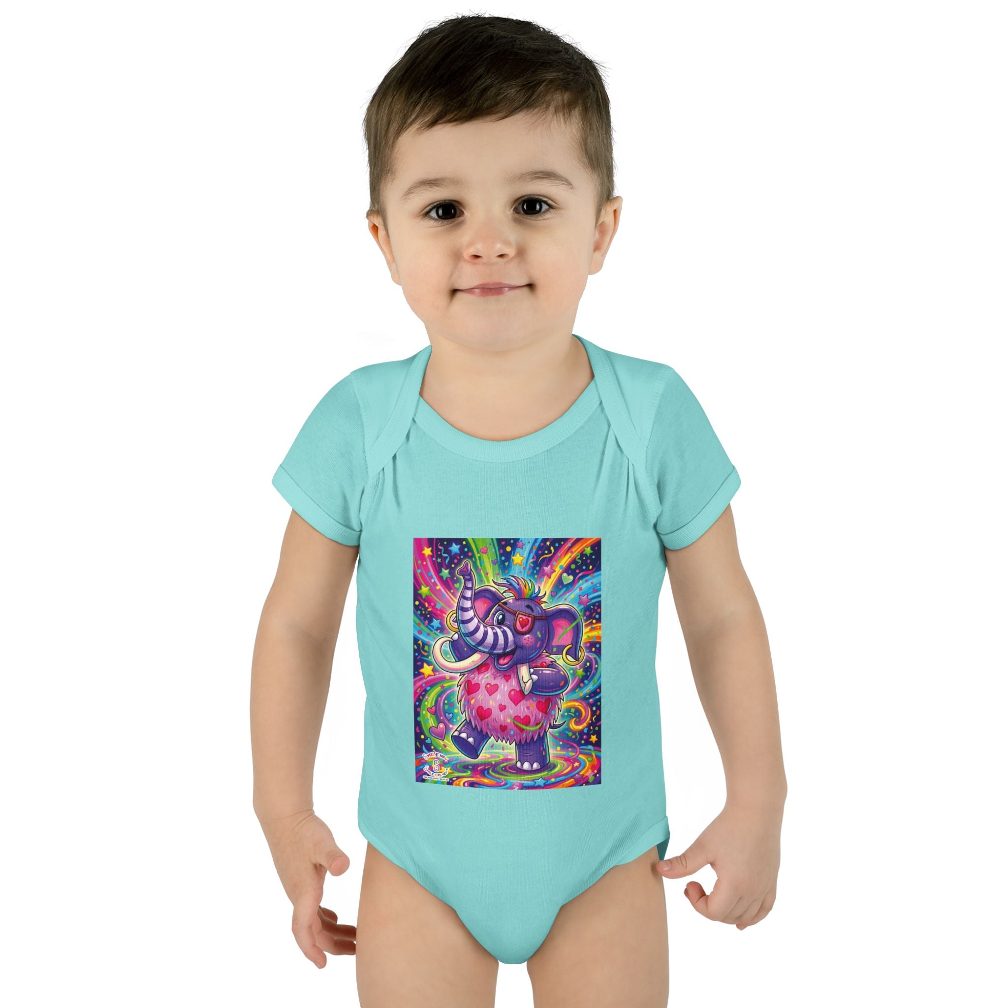 Piklez™ Infant Baby Rib Bodysuit – "Born to Celebrate!" Graphic | Smile Universe Collection
