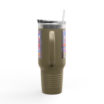 Panz™ Insulated Travel Mug 40oz – "My Energy is Powerful" Graphic Tumbler | Smile Universe Collection