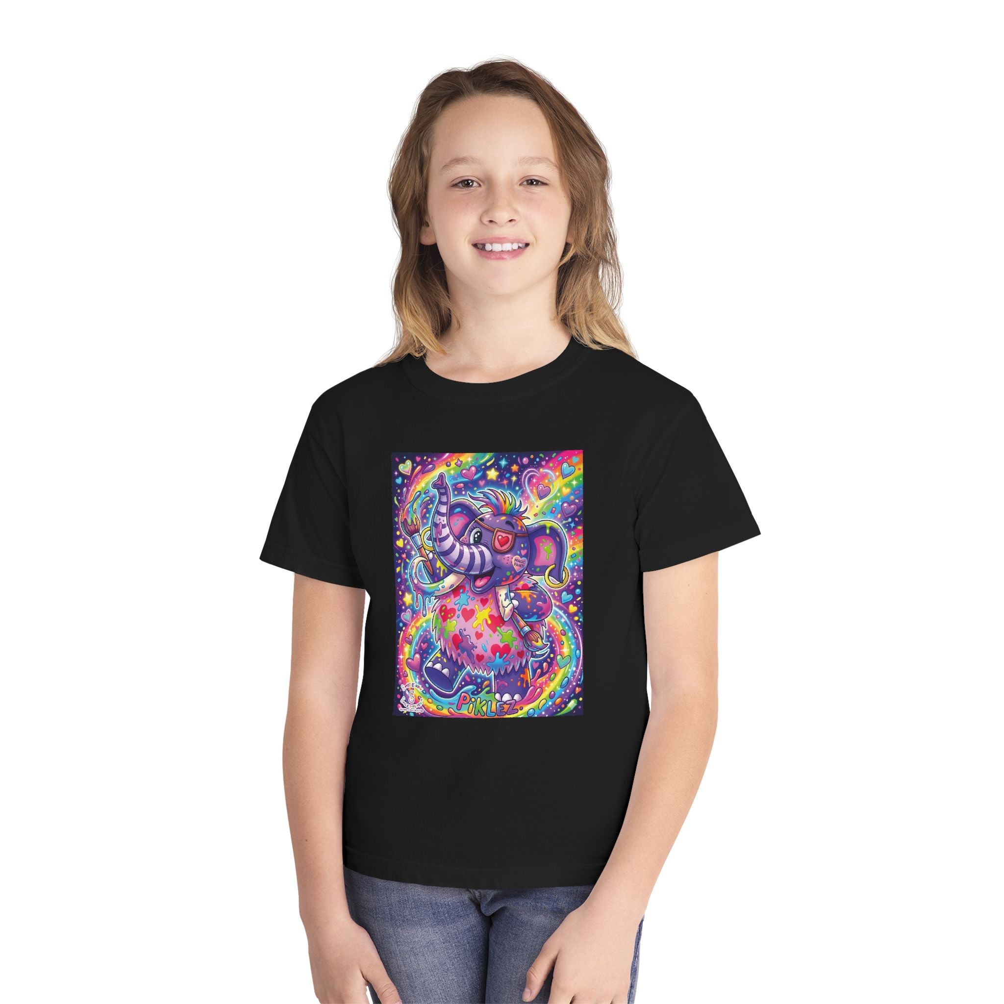 Piklez™ Youth Midweight Tee – "Magic Paint!" Graphic Shirt | Smile Universe Collection