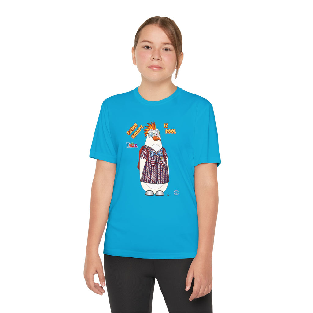 TuBz™ "Being Smart Iz Kool" Youth Competitor T- Shirt - Character Dress-Up Graphic Tee