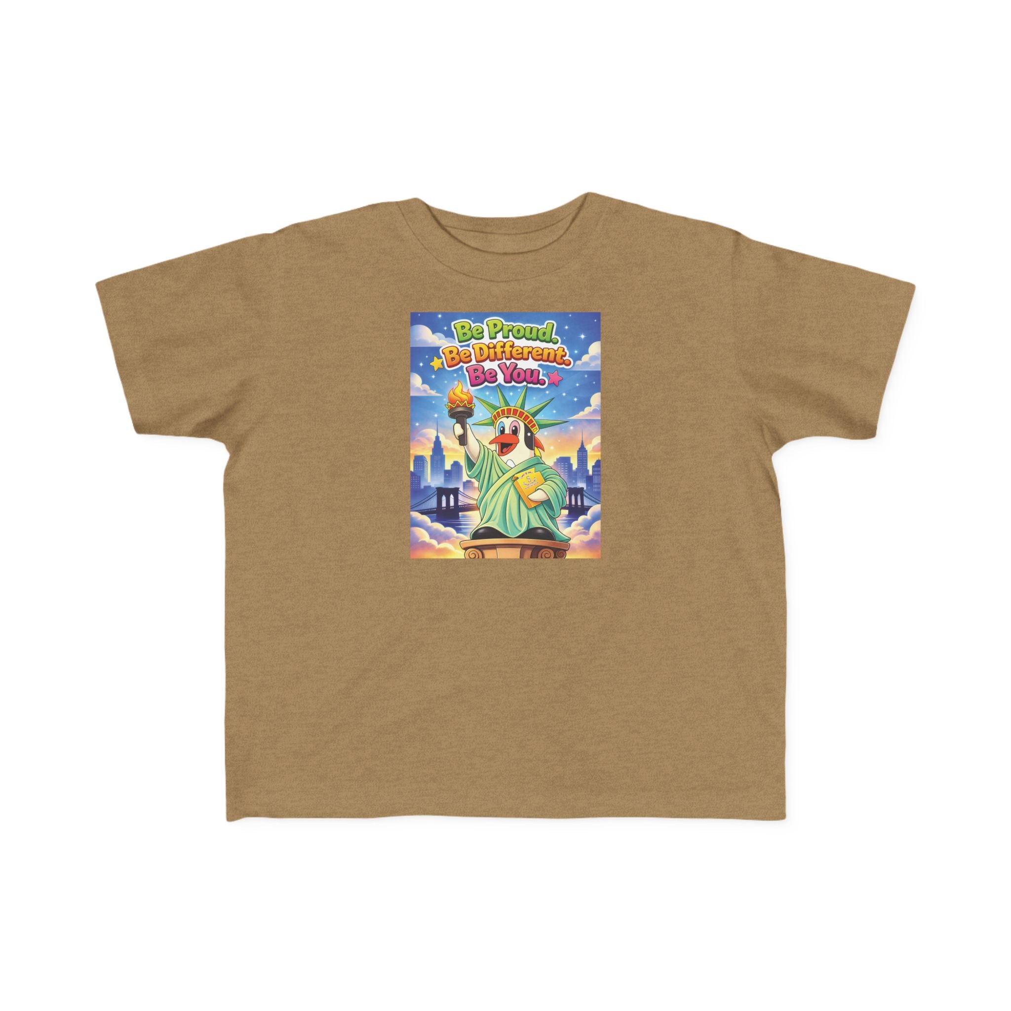 TuBz™ "Be Proud. Be Different. Be You." Kids T-Shirt - Inspirational Graphic Tee